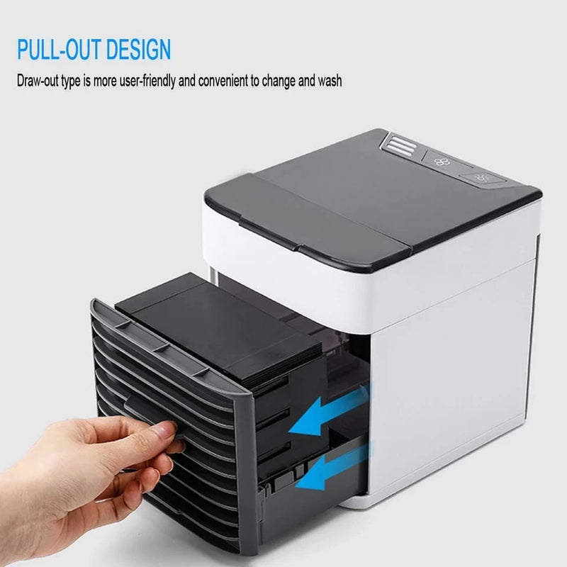Mini Ar Condicionado Portátil Arctic Air Cooler Umidificador Climatizador Luz Led