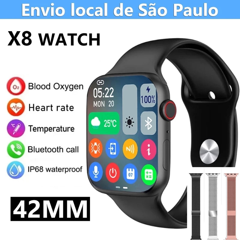 Smart Watch Sem Fio Bluetooth Masculino e Feminino Relógio Impermeável 42MM 49MM