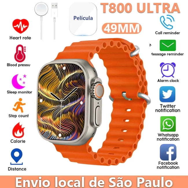 Smart Watch Sem Fio Bluetooth Masculino e Feminino Relógio Impermeável 42MM 49MM